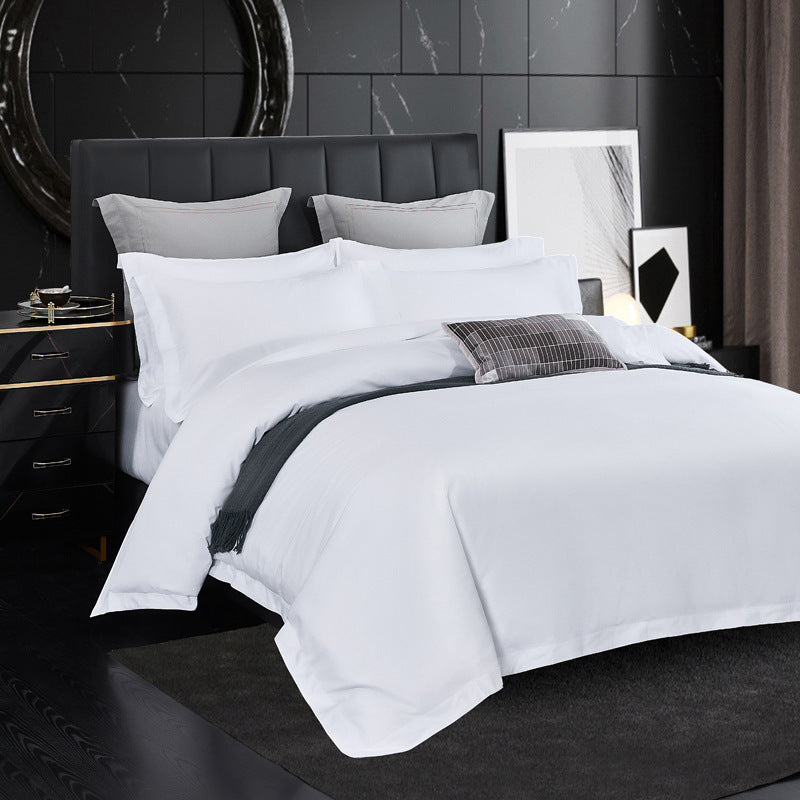 Hotel Cloth Product Bed Four-piece Set Pure White