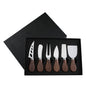 Walnut Wooden Handle Boxed Cheese Knife Set Baking Tools