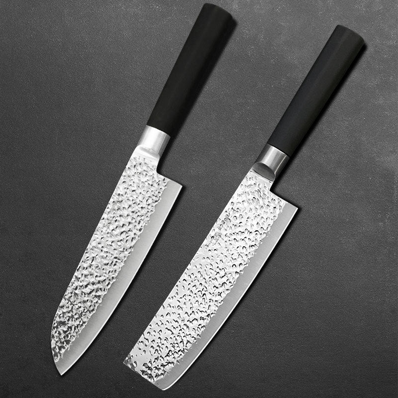 Rubber non-slip handle kitchen chef knives