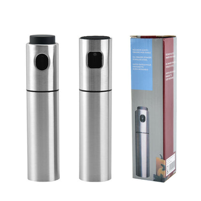 Household Press Fine Spray Oiler Stainless Steel Fuel Injection Bottle Barbecue Spray Type Oil & Vinegar Bottle