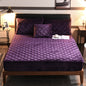 Crystal fleece padded bed cover