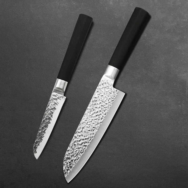 Rubber non-slip handle kitchen chef knives