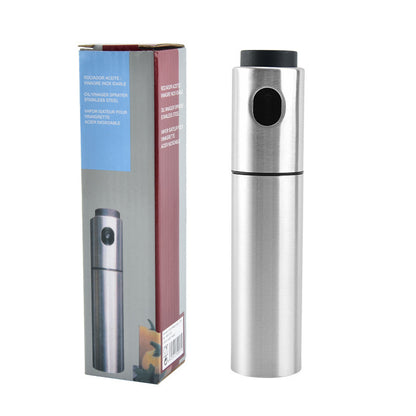 Household Press Fine Spray Oiler Stainless Steel Fuel Injection Bottle Barbecue Spray Type Oil & Vinegar Bottle