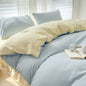 Solid Color Four-piece Set Simple Washed Sanding Duvet Cover