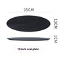 Commercial Tableware Rectangular Oval Ceramic Flat Plate