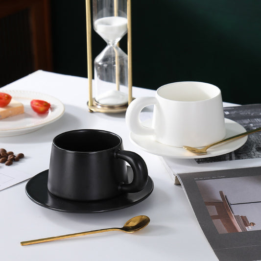 Simple Nordic Style Office Ceramic Coffee Cup Disc Suit