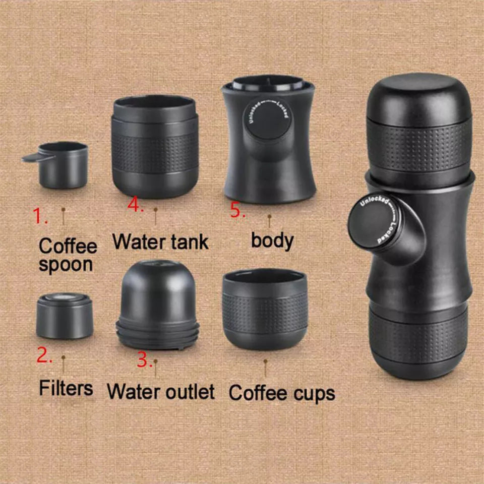 Hand Pressure Portable Coffee Machine Italian Office Outdoor Household Manual