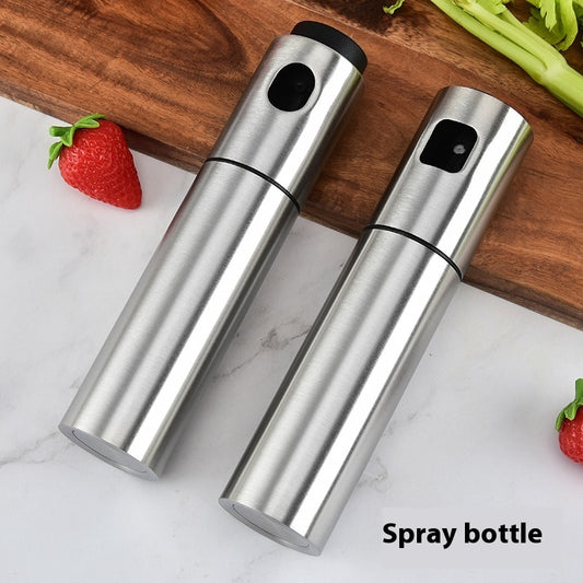 Household Press Fine Spray Oiler Stainless Steel Fuel Injection Bottle Barbecue Spray Type Oil & Vinegar Bottle